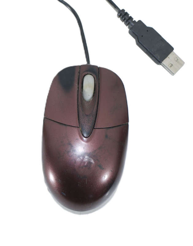 Used Red Computer Mouse