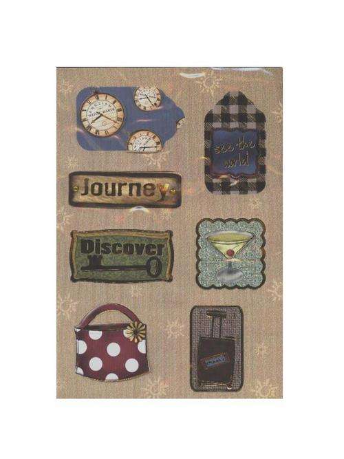 3-D SCRAPBOOKING EMBELLISHMENT STICKERS  pack size 130x185mm