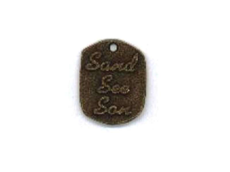 SAND SEE SON:  antique pewter embellishment - size 15mm