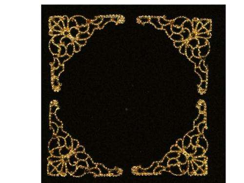 SOFT METAL CORNERS GOLD - size 33mm - 4 per packet