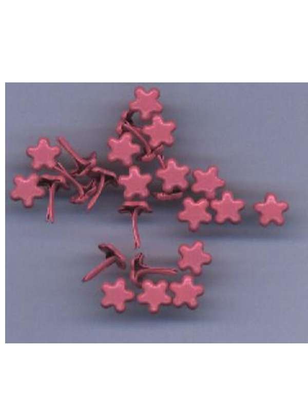 BRADS:  small flower pink - 25 per packet