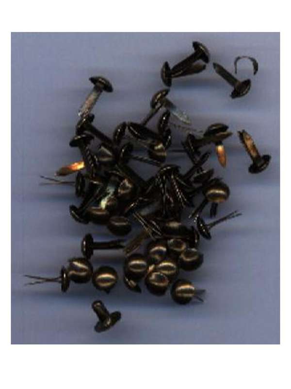 BRADS:  OLD GOLD large round  - 30 per packet