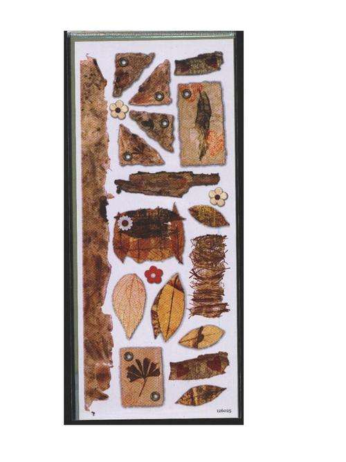 BACK TO NATURE SCRAPBOOK STICKERS - pack size 100x240mm