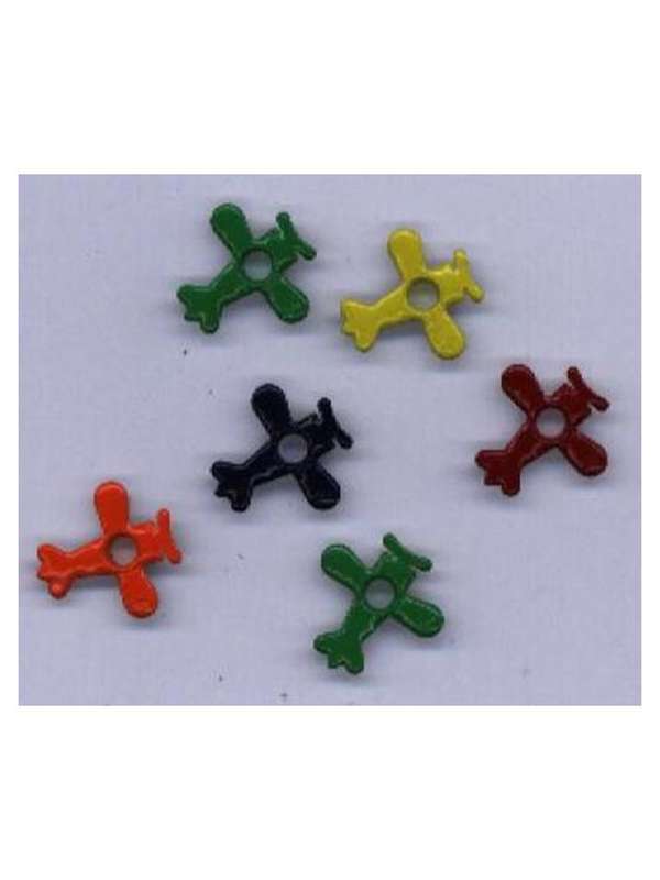 EYELETS - AEROPLANE  various colours - size 15mm (4/pkt)