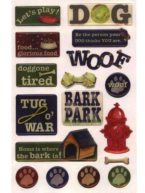 DOG - MANS BEST FRIEND - a lovely selection of doggie embellishments - pack size 145x220
