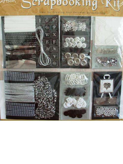 SCRAPBOOK KIT - BLACK & WHITE THEME - size 30x30