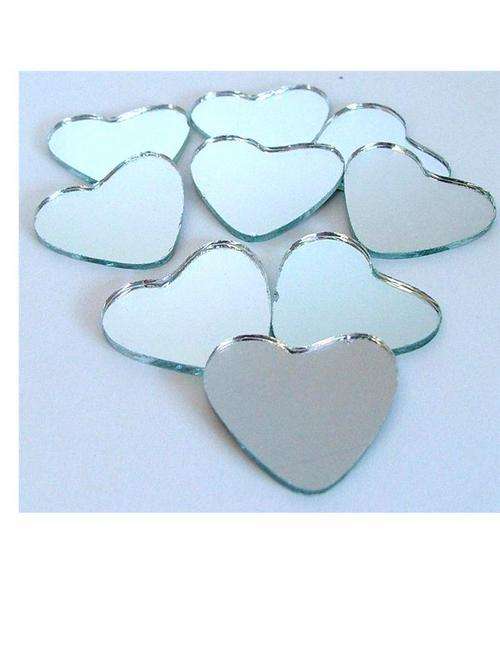 ON SALE !!       HEART  MIRRORS -  30mm  - 9 PER PACK