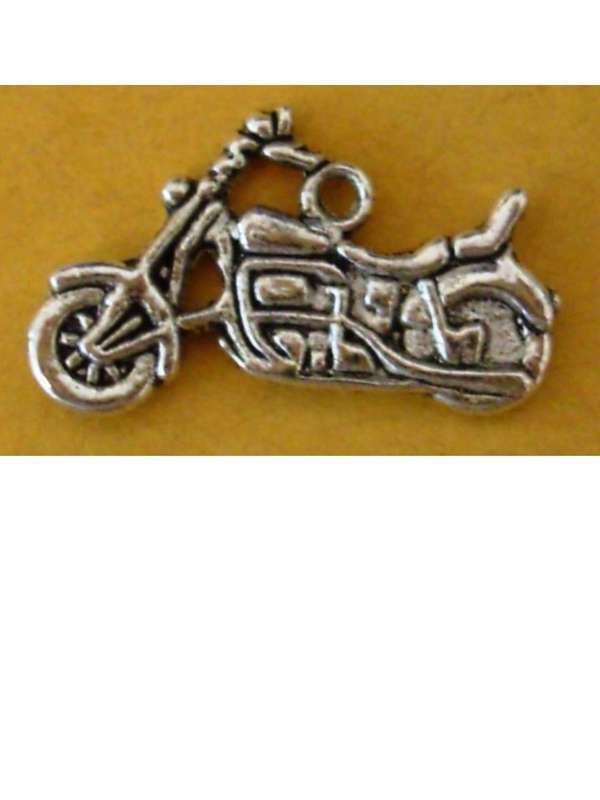 METAL CHARM EMBELLISHMENT -  motorcycle - size 23x12mm