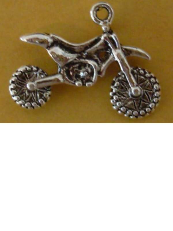METAL CHARM EMBELLISHMENT -  scrambler motorcycle- size 20x17mm