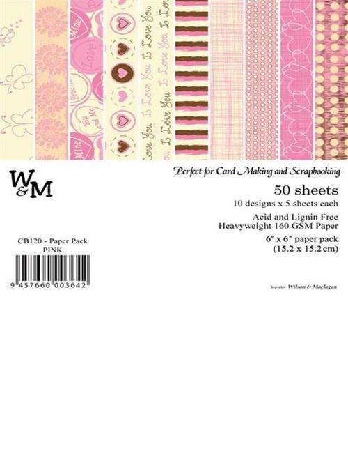 50 SHEETS OF 15.5x15.5mm PAPER PACK PINK