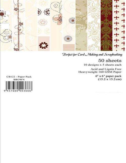50 SHEETS OF 15.5x15.5mm PAPER PACK BROWN
