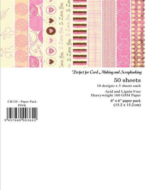50 SHEETS OF 15.5x15.5mm PAPER PACK PINK