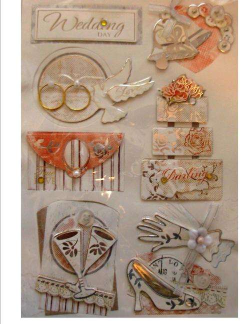 WEDDING 3-D EMBELLISHMENTS - pack size 125x185mm