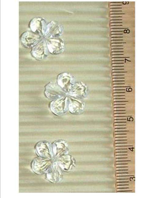 CRYSTAL FLOWERS SMALL CLEAR - 22 per packet (10-11g)