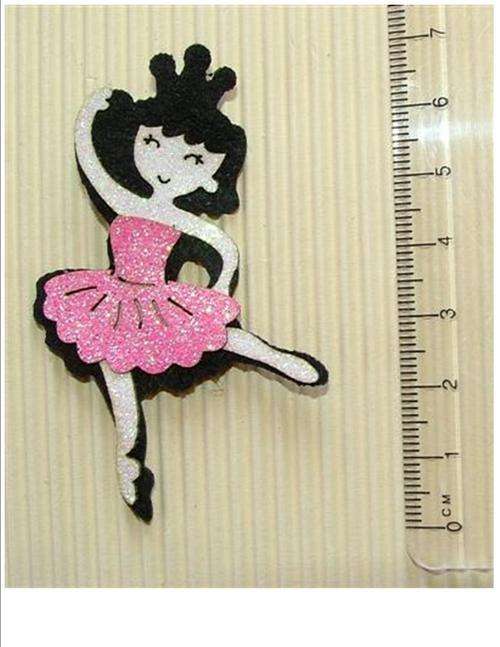 FABRIC DECORATION BALLERINA ASSORTED COLOUR - 1/pckt