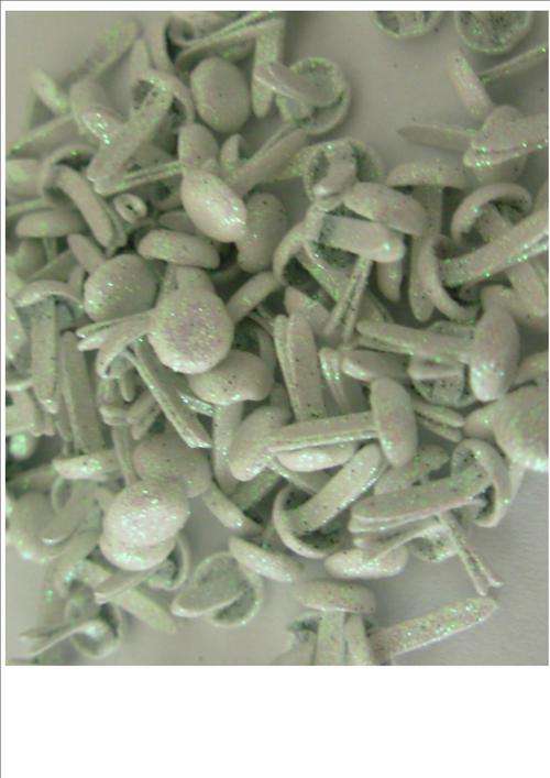 SMALL WHITE SUGAR BRADS - 4mm (20 per packet)