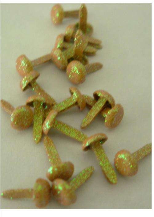 SMALL BROWN SUGAR BRADS - 4mm (20 per packet)