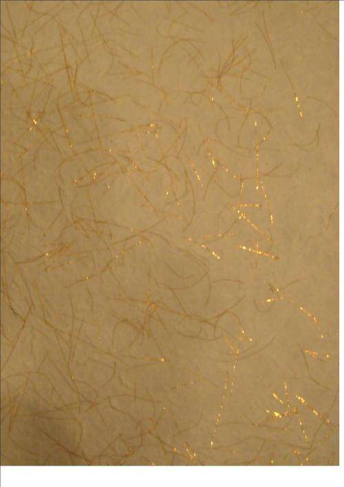 ORGANIC HANDMADE PAPER - cream colour paper infused with gold strand - size A4