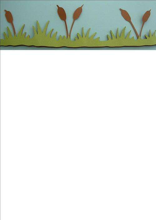 BORDER:  3-D Handmade Grass and reed  border - Length 29cm