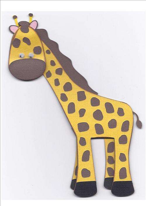 JUNGLE ZOO:  safari GIRAFFE  - size 180mmx115mm (paper piecing 6 of 22 set)