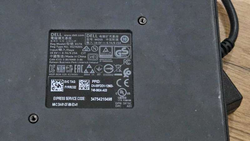 Dell Docking Station WD15 with 130w Power Supply