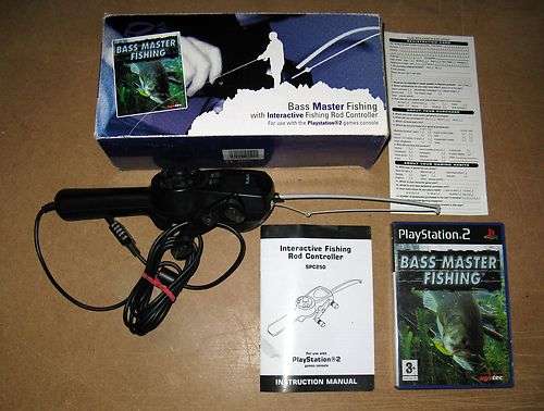 BASS MASTER FISHING PLUS the FISHING ROD!!!!! PS2 VERY RARE!!