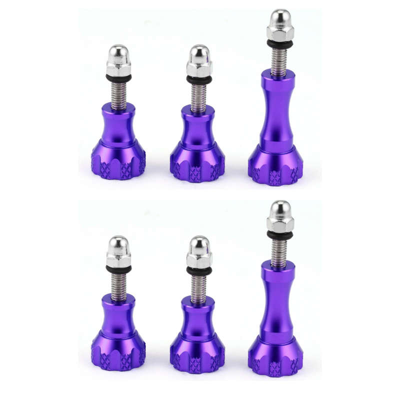 Aluminium Screws for GoPro - Purple - 6pcs