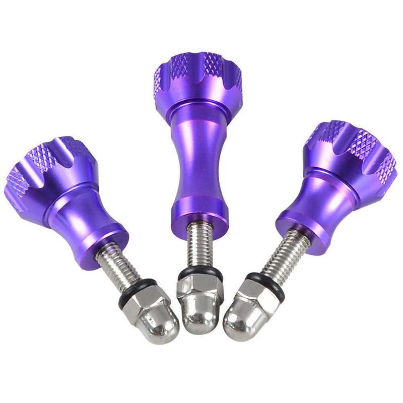 Aluminium Screws for GoPro - Purple - 3pcs