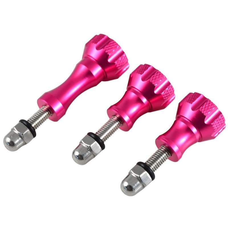 Aluminium Screws for GoPro - Pink - 3pcs