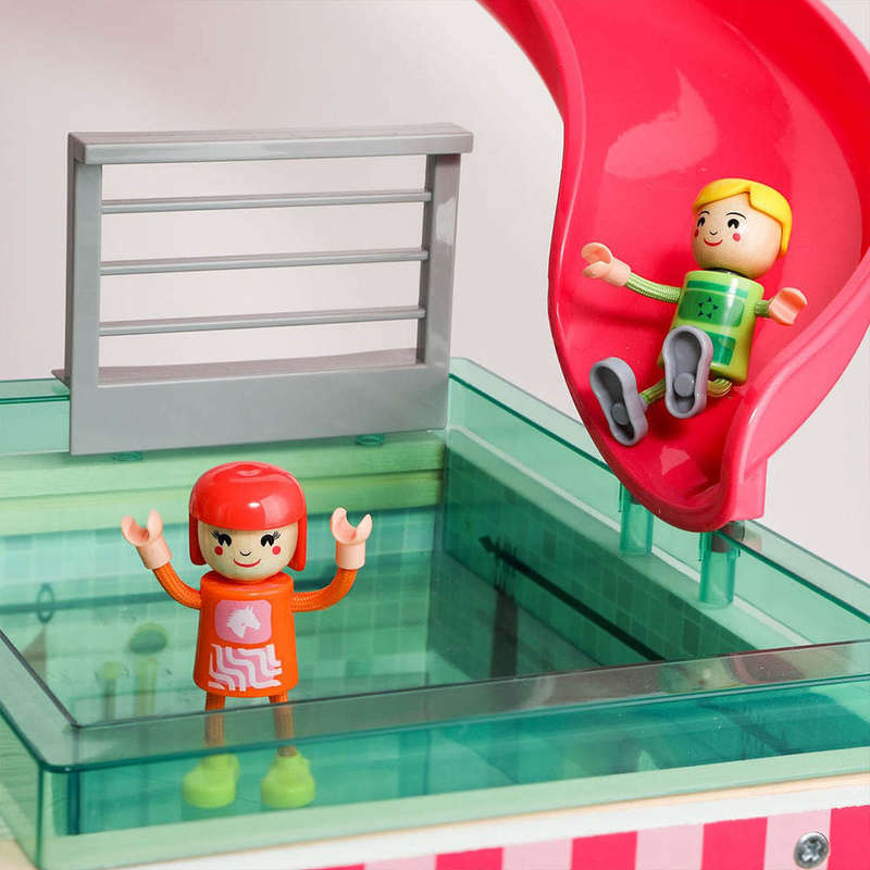 TopBright - Modern Doll House - Fully Furnished with Lights & Sounds - 80 x 25 x 75 cm - 20pcs