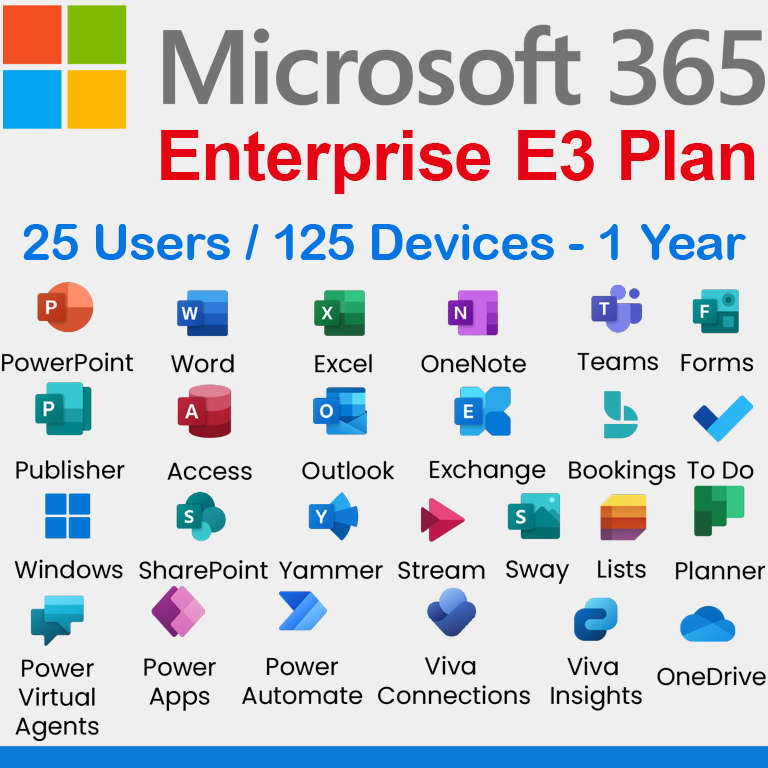 Microsoft Office 365 Enterprise E3 Annual Subscription