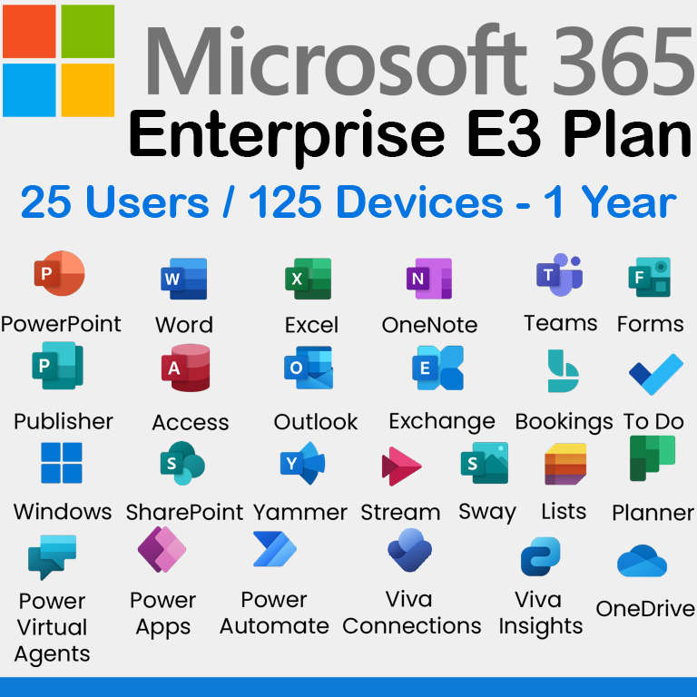 Microsoft Office 365 Enterprise E3 Annual Subscription