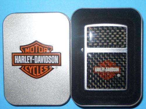 HARLEY DAVIDSON GENUINE ZIPPO CARBON FIBER LIGHTER - hardly used!!