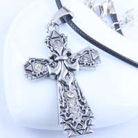 Silver pendant Cross Chain