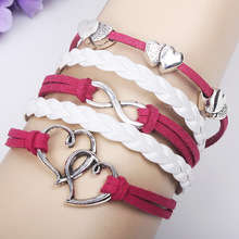 Infinity Heart Pink Bracelet