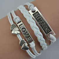 White Infinity Bracelets best Friend