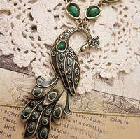 Bronze Peacock necklace