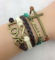 Christian Infinity Cross Faith Love Bracelet