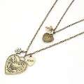 Bronze Heart double Necklace