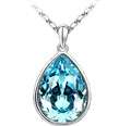 Austrian Crystal Blue Drop Necklace