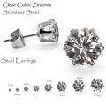 Clear Cut Zicon 10mm studs Earrings