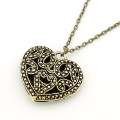 Vintage Style Bronze Heart Necklace