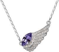 Austrian Crystal Wings Necklace Gold Plated