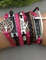 Infinity Bracelet 8 bands Pink and Black faith Hope believe