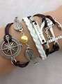 Infinity Bracelet courage compass wings