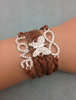 Infinity Bracelet brown butterfly love