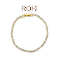 Genuine Austrian Crystals rose gold filled bracelet