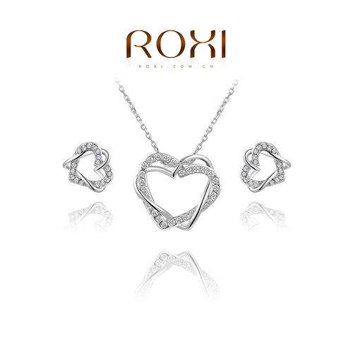 **Discounted shipping**Genuine Austrian Crystals White GP Jewelry set