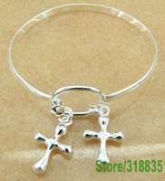 **Discounted Shipping**925 silver filled cross Bracelet