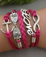 **Discounted Shipping** Infinity Pink Owl Love Bracelet